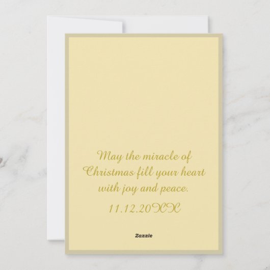 Olive Gingham Plaid 3 Photo Christmas Feestdagenkaart (Achterkant)