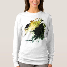 Olive Gold Tan Airbrush Paint Splashes MCM Look T-shirt