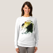 Olive Gold Tan Airbrush Paint Splashes MCM Look T-shirt (Voorkant volledig)