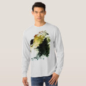 Olive Gold Tan Airbrush Paint Splashes MCM Look T-shirt (Voorkant volledig)