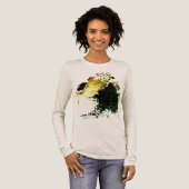 Olive Gold Tan Airbrush Paint Splashes MCM Look Tri-Blend Shirt (Voorkant)