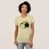 Olive Gold Tan Airbrush Paint Splashes Small T-shirt (Voorkant volledig)
