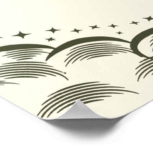 Olive Gotische Tarot Kaart bruiloft welkomstbord Poster (Hoek)