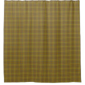 Olive Gray Brown Tartan Plaid Rustic Douchegordijn (Voorkant)