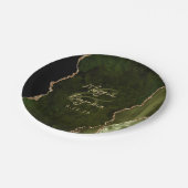 Olive Green Agate Gold Script Wedding Papieren Bordje (Gekanteld)