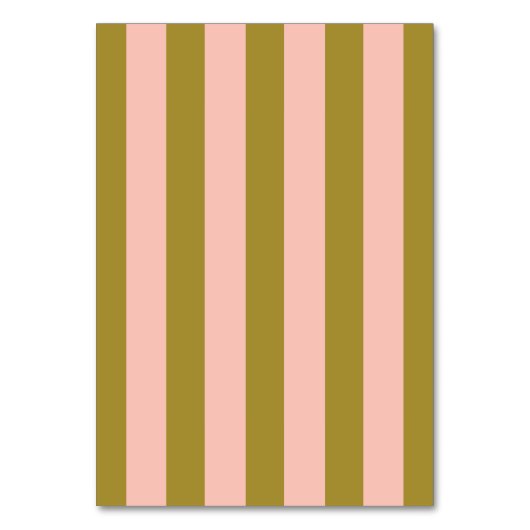 Olive Green and Blush Pink Striped Wedding  Kaart (Achterkant)