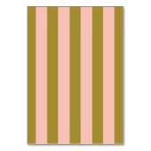 Olive Green and Blush Pink Striped Wedding  Kaart (Achterkant)