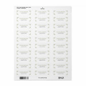  Olive Green Antiek retouradres labels (Full Sheet)
