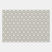 Olive Green Arabesque Patroon Design Inpakpapier Vel (Voorkant)