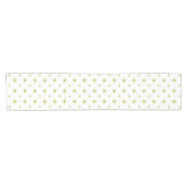 Olive Green Atomic Starburst Mid Century Patroon Korte Tafelloper (Horizontaal)