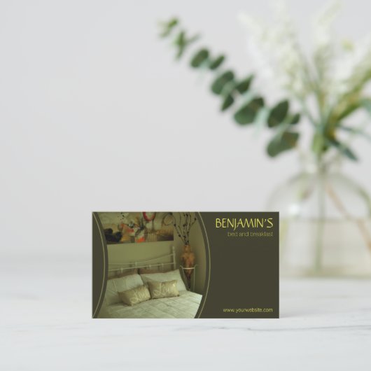 Olive Green B&B Bed and Breakfast Visitekaartjes (Staand voorkant)