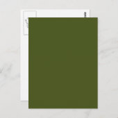 Olive Green Background Decor om aan te passen Briefkaart (Voorkant / Achterkant)