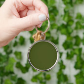 Olive Green Background Decor om aan te passen Sleutelhanger (Hand)