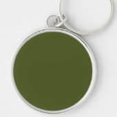 Olive Green Background Decor om aan te passen Sleutelhanger (Voorkant)