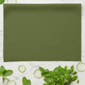 Olive Green Background Decor om aan te passen Theedoek (Gevouwen)
