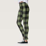 Olive Green Black Buffalo Check Pset Patroon Leggings<br><div class="desc">Olive Green Black Buffalo Check Pset Pattern-Leggings</div>
