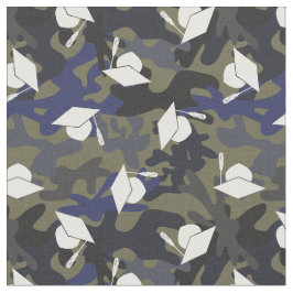 Olive Green Blue Camo Pattern Afstuderen Stof