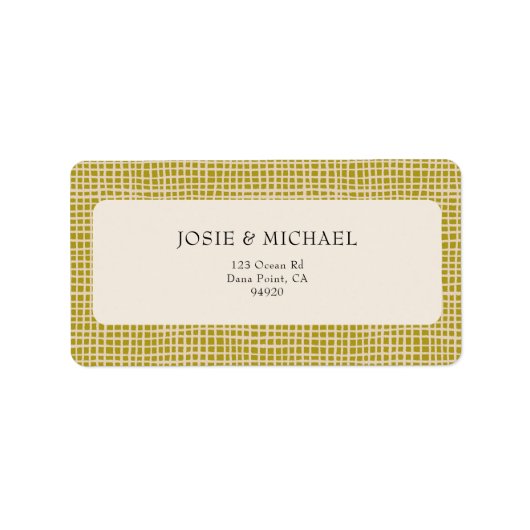 Olive Green Boho Etiket (Voorkant)