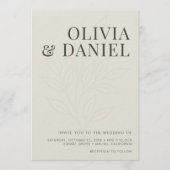 Olive Green Botanical Photo QR Code Wedding Kaart (Voorkant)