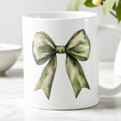 Olive Green Bow Modern Rustiek Minimalistisch Eenv Koffiemok