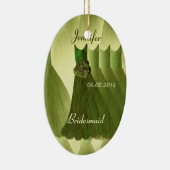OLIVE GREEN Bridesmaid Hartelijk dank voor uw huwe Keramisch Ornament (Rechts)