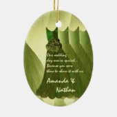 OLIVE GREEN Bridesmaid Hartelijk dank voor uw huwe Keramisch Ornament (Achterkant)