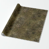 Olive Green Brown Leopard Print Cadeaupapier (Uitgerold)