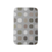 Olive Green Brown Mauve Taupe Round Square Art Badmat (Voorkant Verticaal)