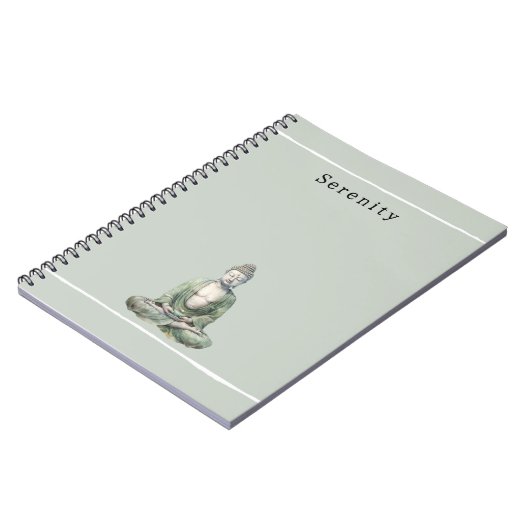 Olive Green Buddha Meditation Personalized  Notitieboek (Linkerzijde)