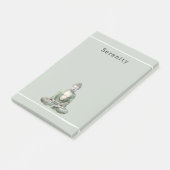 Olive Green Buddha Meditation Personalized Post-it® Notes (Schuin)