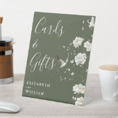 Olive Green Chinoiserie Kaarten en geschenken brui Reclamebord Met Voetstuk (Insitu)