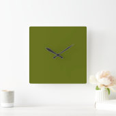 Olive Green Clock Vierkante Klok (Huis)