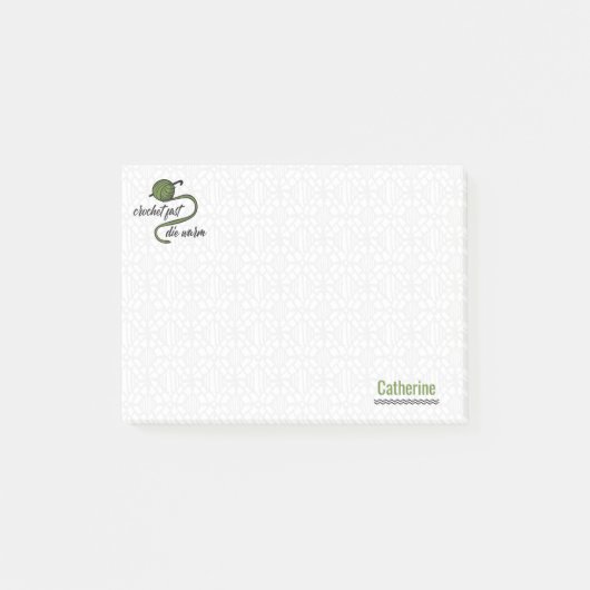 Olive Green Crochet Fast, Die Warm Post-it® Notes (Voorkant)