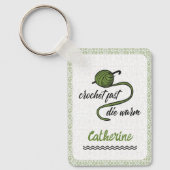 Olive Green Crochet Fast, Die Warm Sleutelhanger (Voorkant)