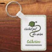 Olive Green Crochet Fast, Die Warm Sleutelhanger (Voorkant)