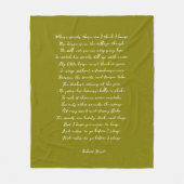 Olive Green Custom Poem Song Lyric Quote  Fleece Deken (Voorkant)