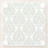Olive Green Damask Onderzetters (Achterkant)