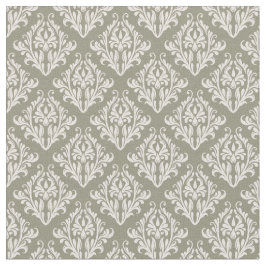Olive Green Damask Stof