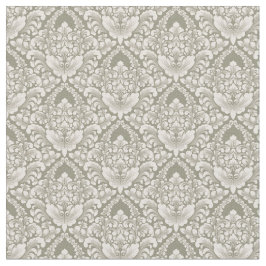 Olive Green Damask Stof