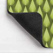 Olive Green Dazzling Raindrops Mousepad Muismat (Hoek)