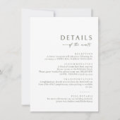 Olive Green De Details Informatie Behuizing Kaart Notitiekaartje (Voorkant)