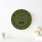 Olive Green Decor Dial Eenvoudig aanpassen Grote Klok (Huis)
