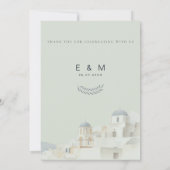 Olive Green Destination Wedding | Elegant  Kaart (Achterkant)