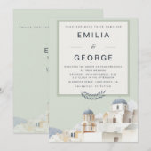 Olive Green Destination Wedding | Elegant  Kaart (Voorkant / Achterkant)