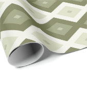 Olive green diamond pattern cadeaupapier (Rol Hoek)