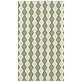 Olive green diamond pattern tafelkleed (Voorkant)