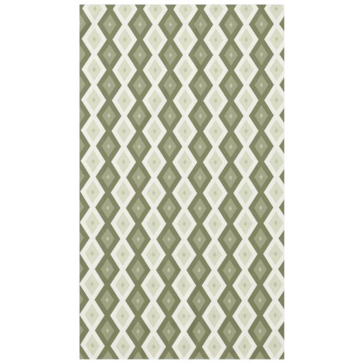 Olive green diamond pattern tafelkleed (Voorkant)