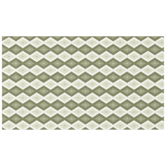 Olive green diamond pattern tafelkleed (Voorkant (Horizontaal))