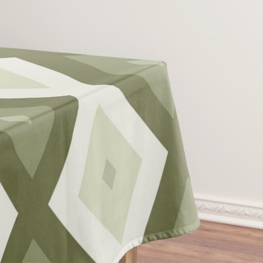 Olive green diamond pattern tafelkleed (Voorbeeld)