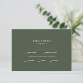 Olive Green Dinner Options RSVP (Staand voorkant)